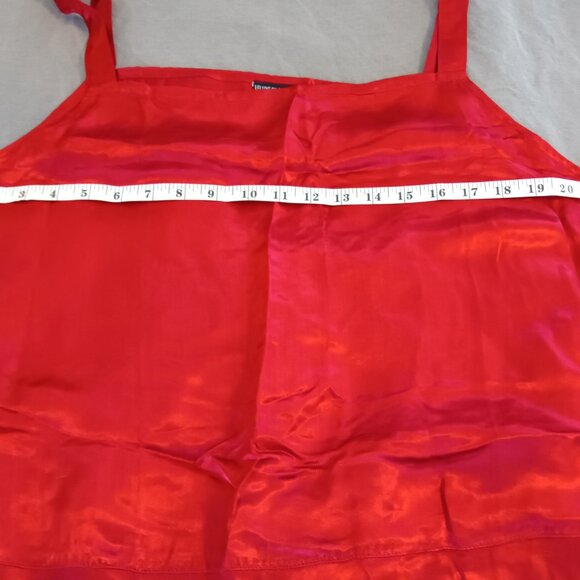 LELUXE Red Satin Retro Flapper Dress Women's Size XL (runs small) NWOT - Picture 6 of 9